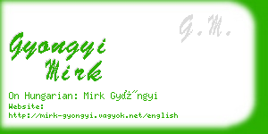 gyongyi mirk business card